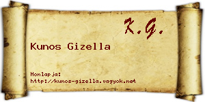 Kunos Gizella névjegykártya